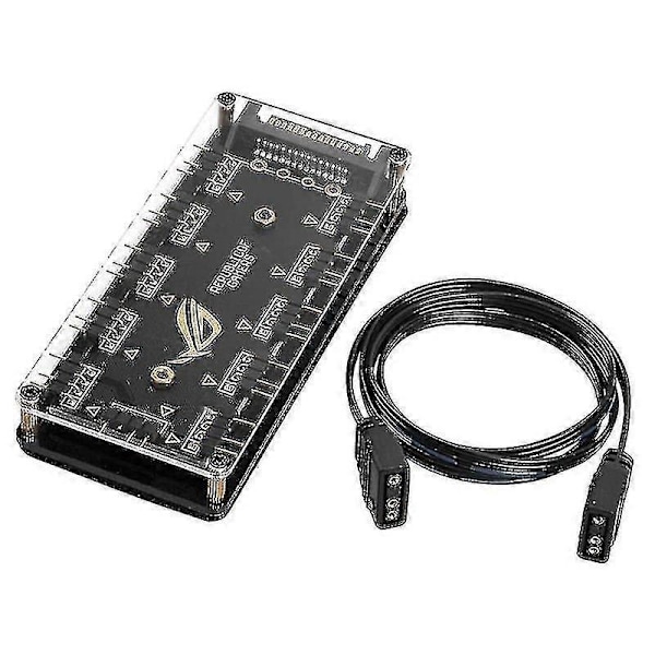 5V 3-pin RGB LED Splitter 10-port Hub med 50cm 3-pin Förlängningssladd, Perfekt För Många RGB Hao