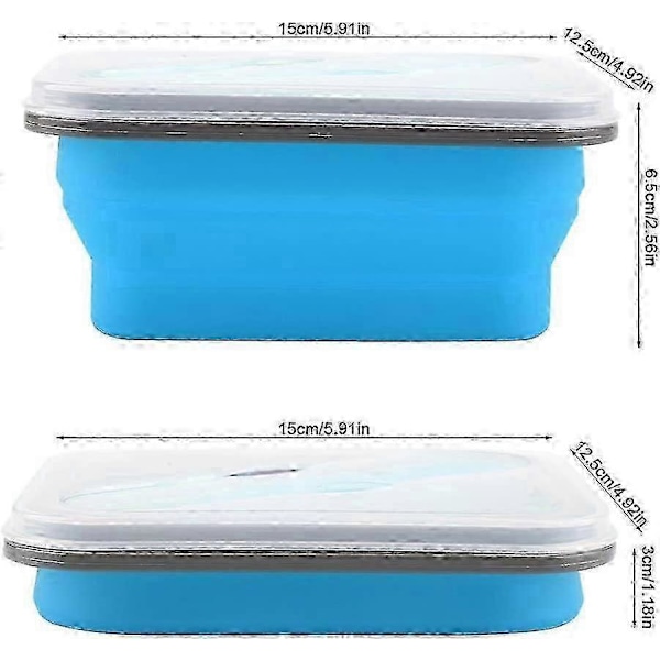 Camping Portabel Silikon Vikbar Matlåda (orange, 600ml) 1 Styck
