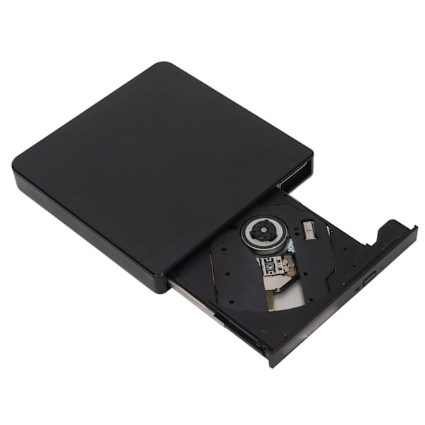 Ekstern DVD-drev Sort USB3.0 USB C-interface Bærbart design Praktisk Stabil Pålidelig CD-brænder til Win8