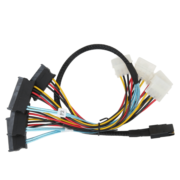 Seriel ATA-kabel 12 Gbps højhastigheds SATA8087 SFF8482 4-benet adapterlinje til transmission 1m / 3.28ft
