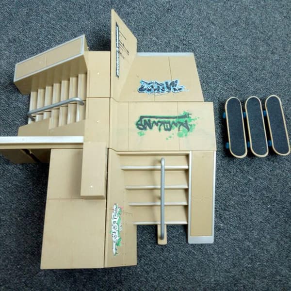 Skate Park Kit Rampe Dele til Finger Skateboard Holdbare Ultimative Parker Træningsrekvisitter