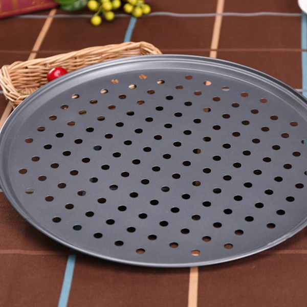 Non Stick Pizza Pan Pizza Bakke Rund Pizza Bageplade Stærk Bageværktøj