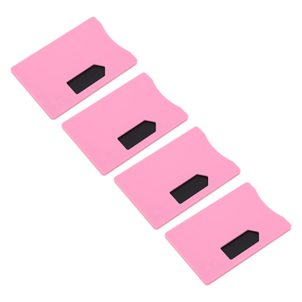 10 STK RFID-blockerande korthållare Stöldskydd Ultratunt RFID-identitetskortskydd för män Kvinnor Rosa
