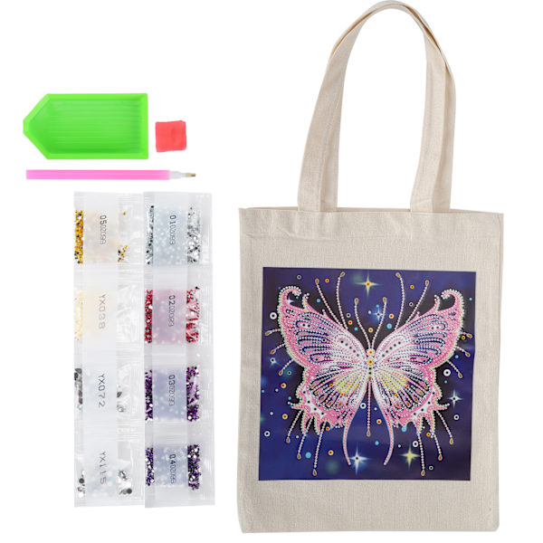 Diamantmålning Väska Kit Canvas Väska Harts Rhinestones HandMade Återanvändbar Konst Handväska(BB012 )