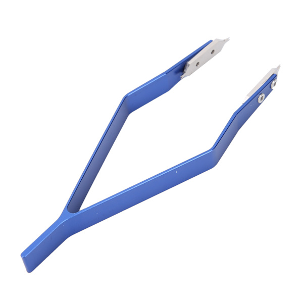 VShaped Watch Spring Bar Pinsett Metallklokke Reparasjon Spring Bar Remover Pinsett Blå