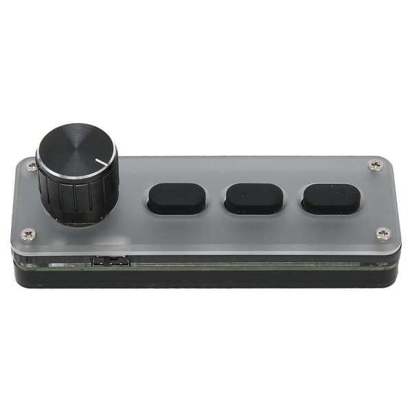 3 Tangenter Mini Keypad Trådbunden USB Bluetooth Silikon Tyst DIY Programmerbart Tangentbord med Vred för Spel Media Musik