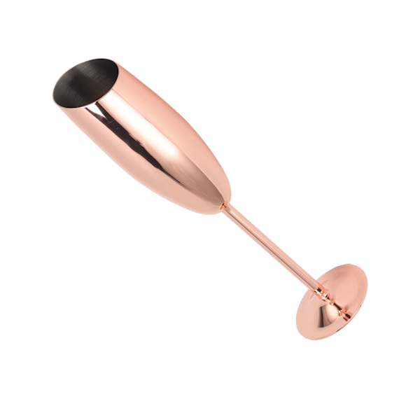 Metallbeger Rustfritt Misfargingsbestandig Skråkant Munn Rustfritt Stål Champagne Glass for Feiring Fest Hjem Kobberbelagt