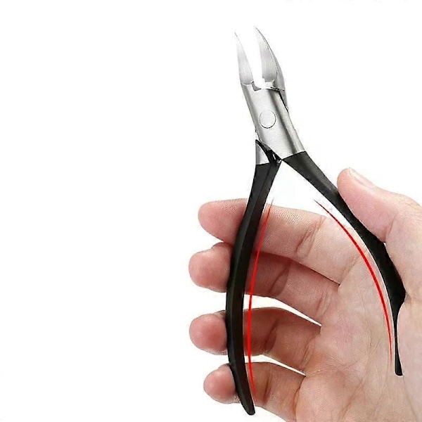 Professionel Negleklipper og Neglebåndssaks i Rustfrit Stål til Pedicure Manicure Værktøj til Negle og Neglebånd Rojo