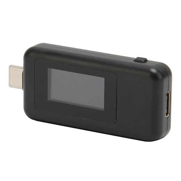 USB C -virtalähteen testaaja, monitoiminen jännitevirran reaaliaikainen tunnistus, värillinen näyttö, tyypin C virranilmaisin 0-5,1A 4-30V musta