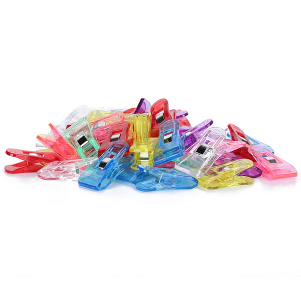 50 stk. sømklips økseformede farverige plastik til patchwork sy-tilbehør