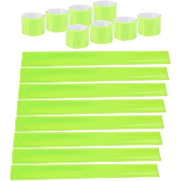 10-pakning Reflektor Spenne Stropp Fluorescerende Stativ Armbånd Refleksbelte Setebelte Barn Voksen Gutter og Jenter Sykling Løping Jogging