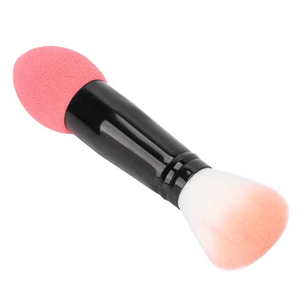 Multifunktionel Blush Børste Dobbelt Hoved Blød Fluffy Fiber Børste Hår Makeup Skønhedsbørste Rosarød