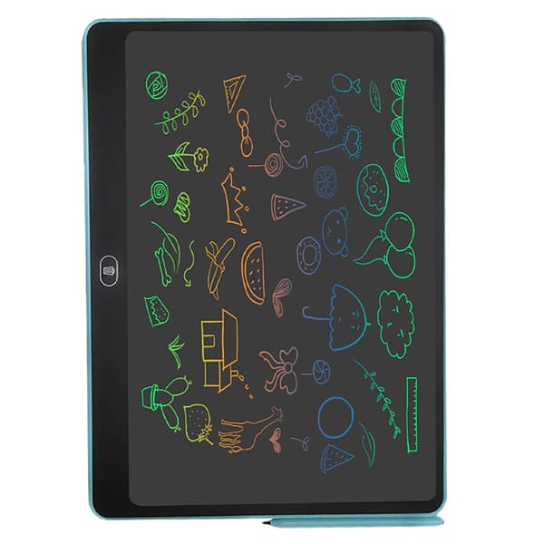 16 tommer elektronisk LCD-skriveplade Farverig tegne-doodle-plade-tablet til udendørs rejser lyseblå