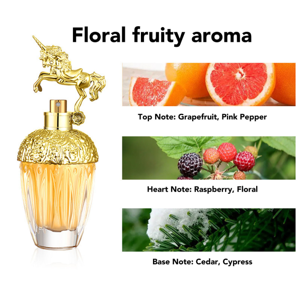 Långvarig blommig fruktig parfym kvinnor Utsökt uppfriskande lätt doft parfym för dejting 80 ml