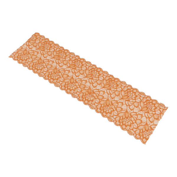 Spetsväv Vacker Ljusbrun 10 Yards 23cm Bredd Mjuk Bekväm Stretch Spets Trim för DIY Hantverk Kläder