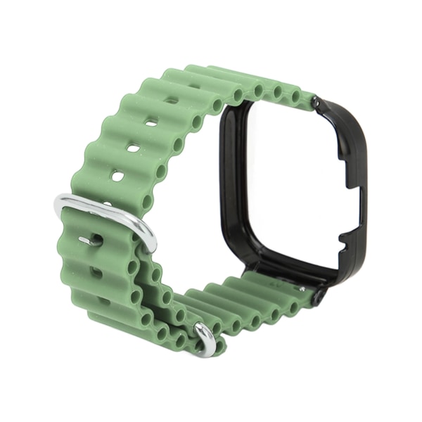2 i 1 watch Case Silikon Justerbart case för Redmi Watch 3 ljusgrön
