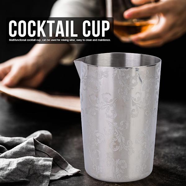 500 ml holdbart rustfrit stål bar øl cocktail blanding kop bred mund krus