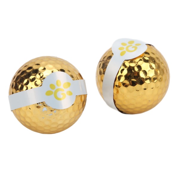 2 stk golfbåndballer gullbelagt farget bånd golfballer for åpningsseremoni og arrangementer