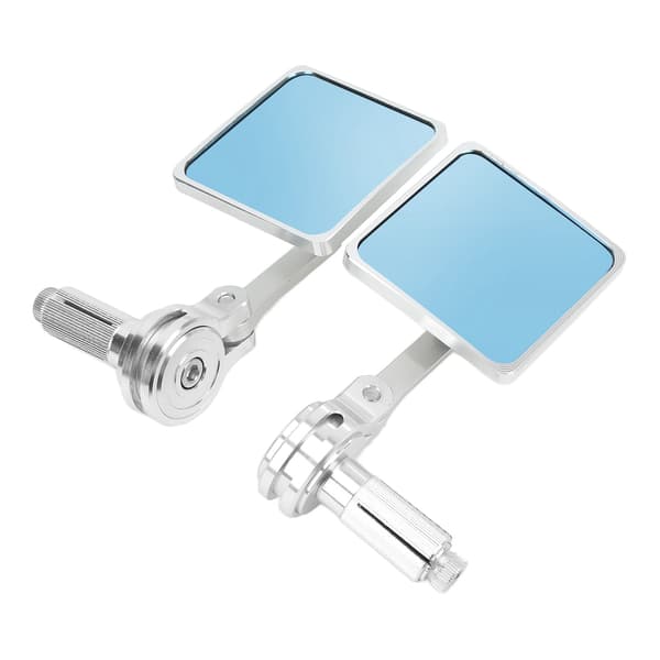 2st Universal Styre Backspeglar Aluminiumlegering Vattentät för MotorcykelSilver