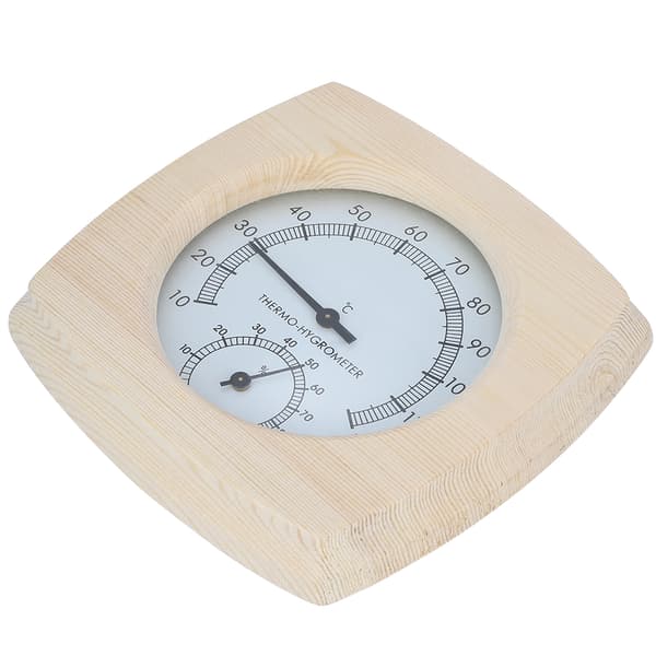 Træ Termohygrometer Termometer Hygrometer til Badeværelse Sauna Rum Tilbehør