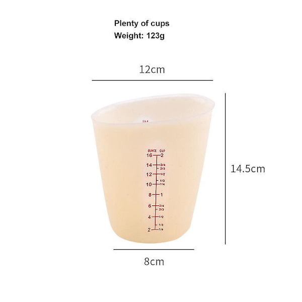 500 ml Silikonmätkoppar för Epoxihartsgjutning, Formar och Hantverk
