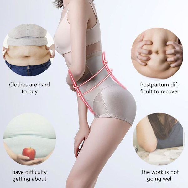 Komprimerande Abs Sculpting Panty Kvinnor Tummy Control Slimmer Body Shaper Slimming Hög Midja Byxor
