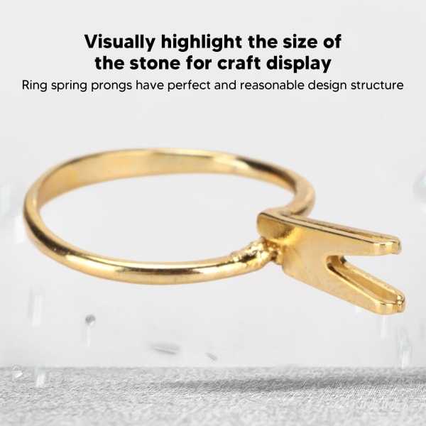 Ring Blank Support 4 Claw Form Visuellt stål Ring Spring Prong Tool för juvelerare Guld