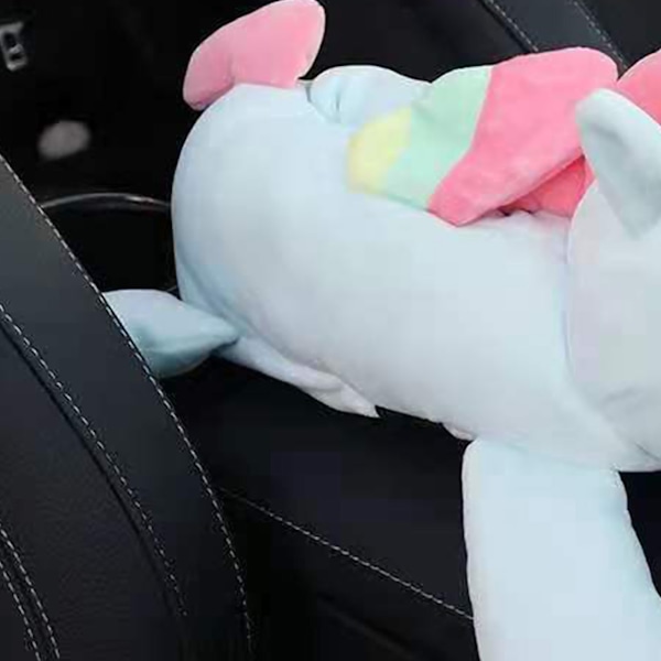 Cartoon Tissue Box Mjuk Söt Docka Multifunktion Säte Rygg Pappershållare för Bil Hem Ljusgrön