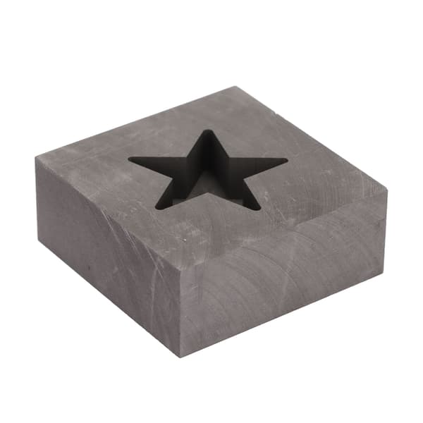 Grafitt Ingot Form Stjerneform Gull Sølv Smelte Støpeform for Messing Kobber Aluminium Sink