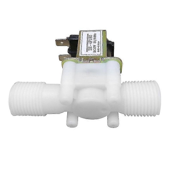 12V 1/2 tum Plast Elektrisk Magnetventil Magnetisk Vatten Luft Normalt Stängd-B13
