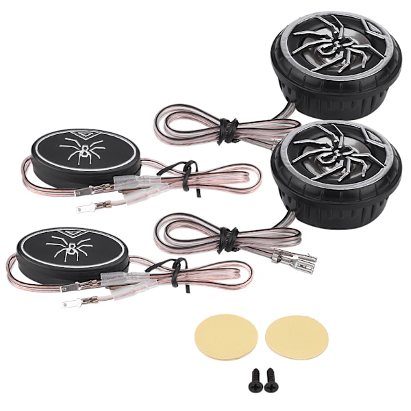 2 stk. Kreative Auto Car Spider Pattern Super Power Loud Audio Speaker Tweeter Højttaler
