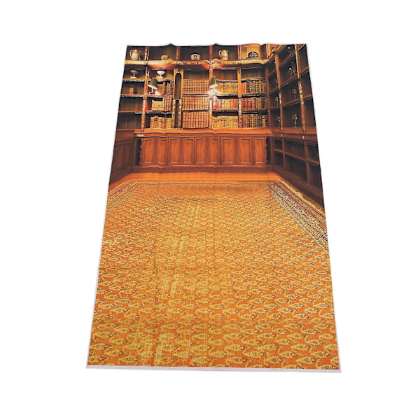 Retro-tyylinen kirjaston kirjahylly valokuvaustausta 3X5FT