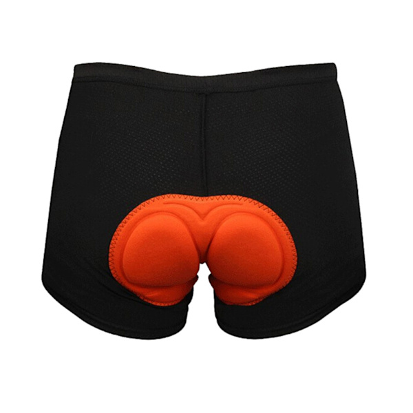 3D-polstret sykkelshorts for menn og kvinner, L-størrelse, oransje, tykkere, pustende sykkelshorts