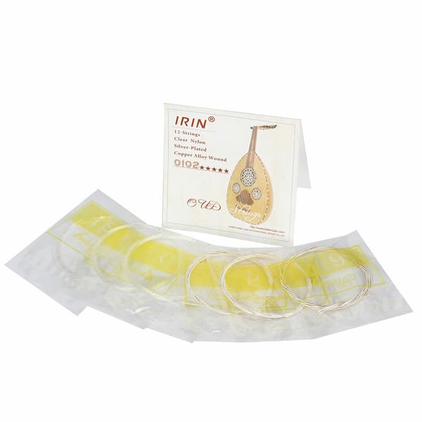 Klar Nylon Silverpläterad Kopparlegering Oud Strings Set Ersättningstillbehör (12 strängar)
