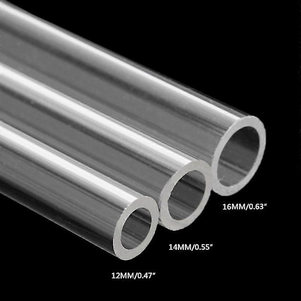 Od 12mm 14mm 16mm Transparent Akryl Rör Pmma Rör För Pc Vattenkylning 50cm