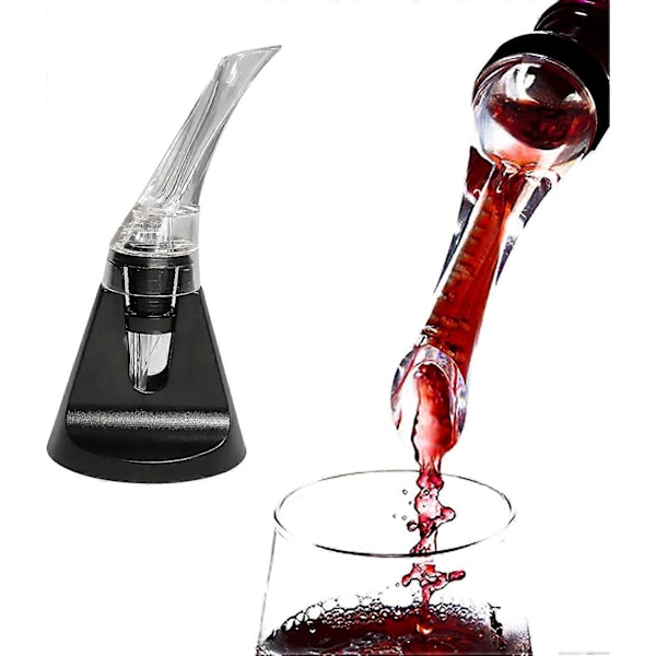 Vinlufter Helle Tut Dryppfri Tut Premium Lufting Tut Mini Bærbar Karaffel Tut for Rød- og Hvitvin V4A03