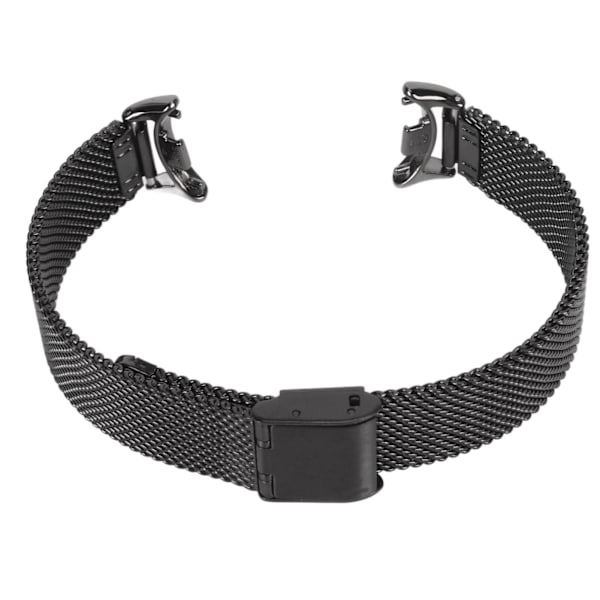 Justerbart klockarmband Andningsbart vikspänne Quick Release i rostfritt stål klockband för Mi Band 8 Svart