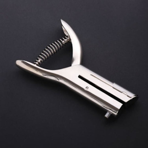 Tung Stansklippare, Bärbar Handhållen Pappers- och Kartongstans, Silver, 1/4 tum till 6 mm