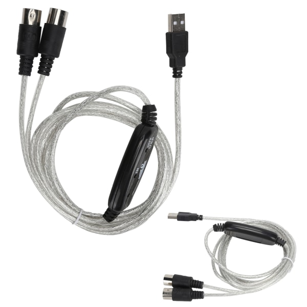 MIDI-kabel MIDI til USB-ledningsadapter Midi-konverter til XP / VISTA / OS X / Window7