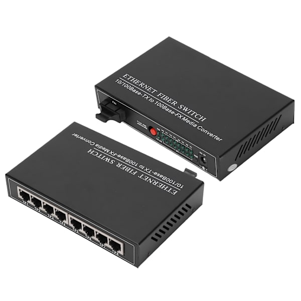 Ethernet Fiber Switch TBC-MC3418ED20 Plug Play Stabil Robust Aluminiumlegering Computer Netværk Switches 100-240VUK Stik