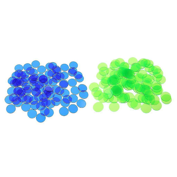 Professionelle bingochip - 200 pakker, 2 farver (1,5x1,5cm)