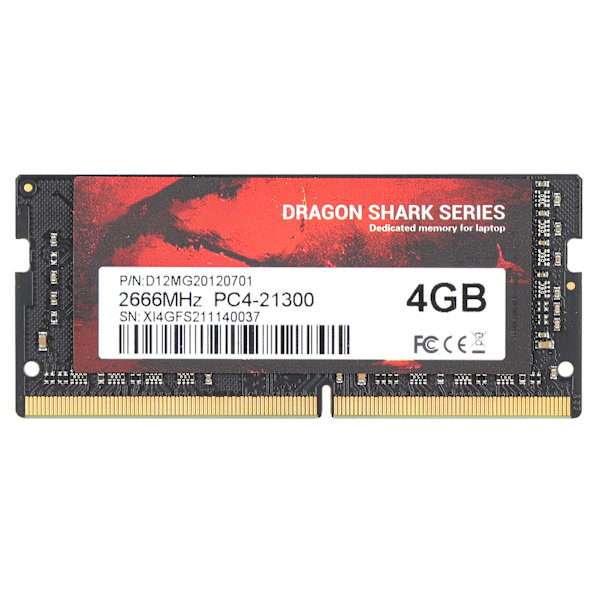 Bærbar hukommelse PC4‑21300 RAM hukommelsesopgraderingskit Kompatibel med DDR4‑2666MHz Notebook4GB