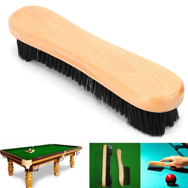 1 kpl Puinen Kahva Pool Biljardi Snooker Pöytäharja Hiusten lakaisutanko Puhdistustyökalun puhdistustarvike