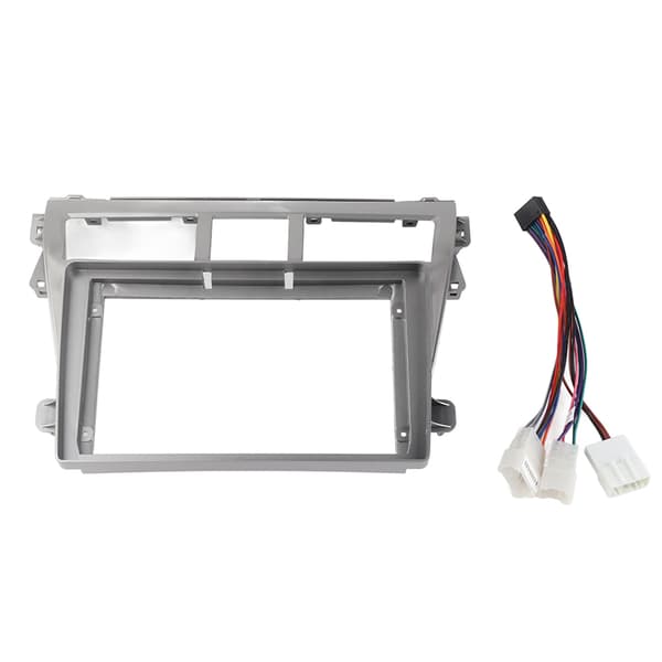 9 tommer 2 Din Bilstereo Facia Panel Ramme Dæksel med Strømkabel Passer til Toyota Vios 07‑12