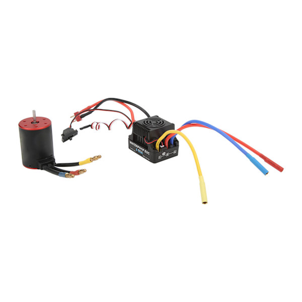 3650 2300KV Borstlös Motor 60A ESC Elektrisk Regulator Lång Linje för 1/8 1/10 RC Bil