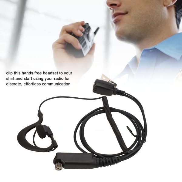 G Shape Headset Mic PTT Forsterket Plug and Play Handsfree Walkie Talkie-ørestykke med Mic PTT for Sepura STP8000