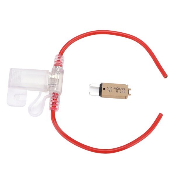 31,5 cm bilsikringholder 12AWG vandtæt med manuel nulstilling 5A sikring TPE+ PVC til RV Yacht Trunk