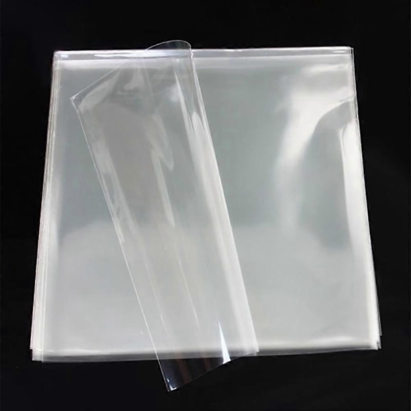 50 stk. Gel-plateomslag for platespiller LP-plate Flat Open