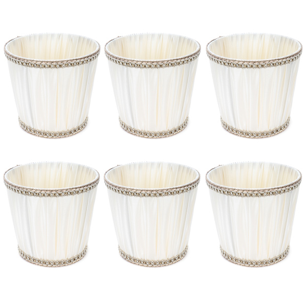 6 Stk Stof Lampeskærm Moderne Lysekrone Bordlampe Cover til E14 Screw Home Accessory