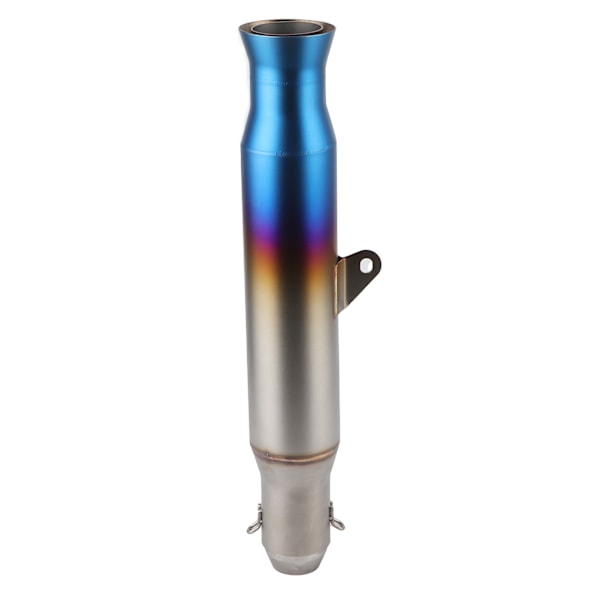 1,5-2 tommer udstødningsrør til GP Racing Style rustfrit stål universal til motorcykel (Titanium Blue)